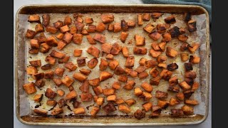 Low-FODMAP 5-Ingredient Caramelized Sweet Potatoes; Gluten-free, Vegan