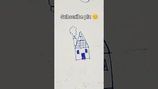 easy drawing for kids 😊 #trending #hut #drawing easy way to draw hut #viralvideo #subscribe