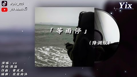 en - 等雨停（我幻想過無數次和你重逢的場景，窗外放晴我已經流淚哭紅的眼睛）「動態歌詞 / 降調版音樂」♪