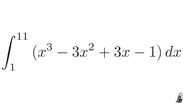 Definite Integral x^3 - 3x^2 + 3x - 1 MIT Integration Bee Qualifying Exam 2013 Problem #4
