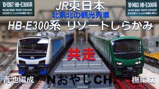 共走 JR東日本 北東北の観光列車 HB-E300系 リゾートしらかみ 青池編成 ＆ 橅編成 JR EAST HB-E300 SERIES “RESORT SHIRAKAMI” ＃train