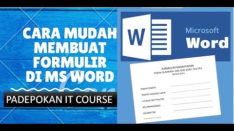 Cara Mudah Membuat Formulir Di Ms Word | Dengan Fitur Tabs