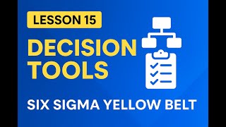 Lesson 15 | Six Sigma Yellow Belt: Decision Making Tools