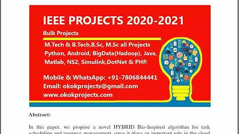 A Hybrid Bio Inspired Algorithm for Scheduling and Resource Management in Cloud Environment