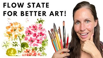 4 tips on how to get into flow state while painting and creating + Geraniums
