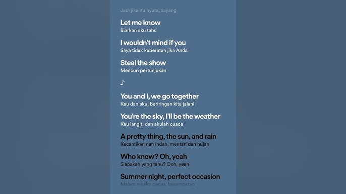 CapCut_steal the show lyrics