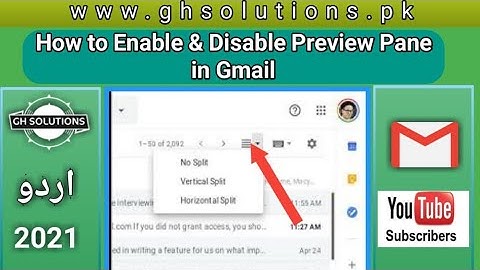 What is Preview Pane in Gmail || Vertical Split Preview and Horizontal Split Preview in Gmail