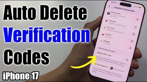 Hoe u het automatisch verwijderen van verificatiecodes na gebruik op de iPhone 17/17 Pro Max/Air ...