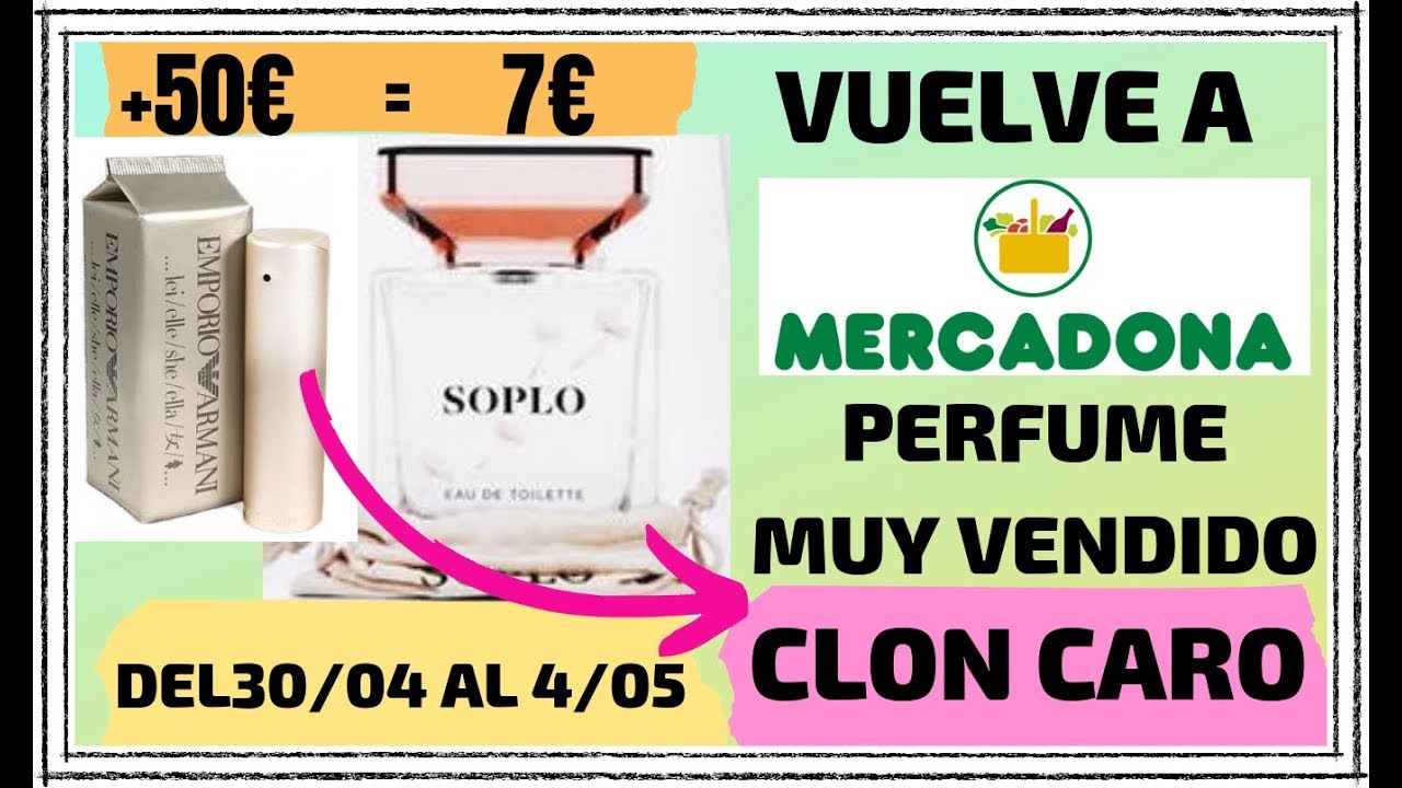 VUELVE PERFUME SOPLO,MUY VENDIDO A MERCADONA!+AVANCE PERFUMERIA DEL 30 -  YouTube