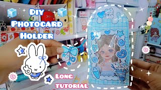 Diy photocard holder/collect book 🩵🫧🧊| how to make  🍥🍧 [TUTORIAL] #fypシ #diy #shorts #papercraft 