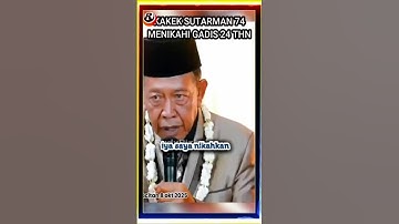 FAKTA MENGEJUTKAN ! KAKEK SUTARMAN YANG MENIKAHI GADIS 24 TAHUN DENGAN mas kawin 3 milyar