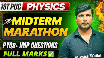 SA 1 / Midterm Marathon | Physics | 1st PUC | Most Important Questions And Answers🔥🔥