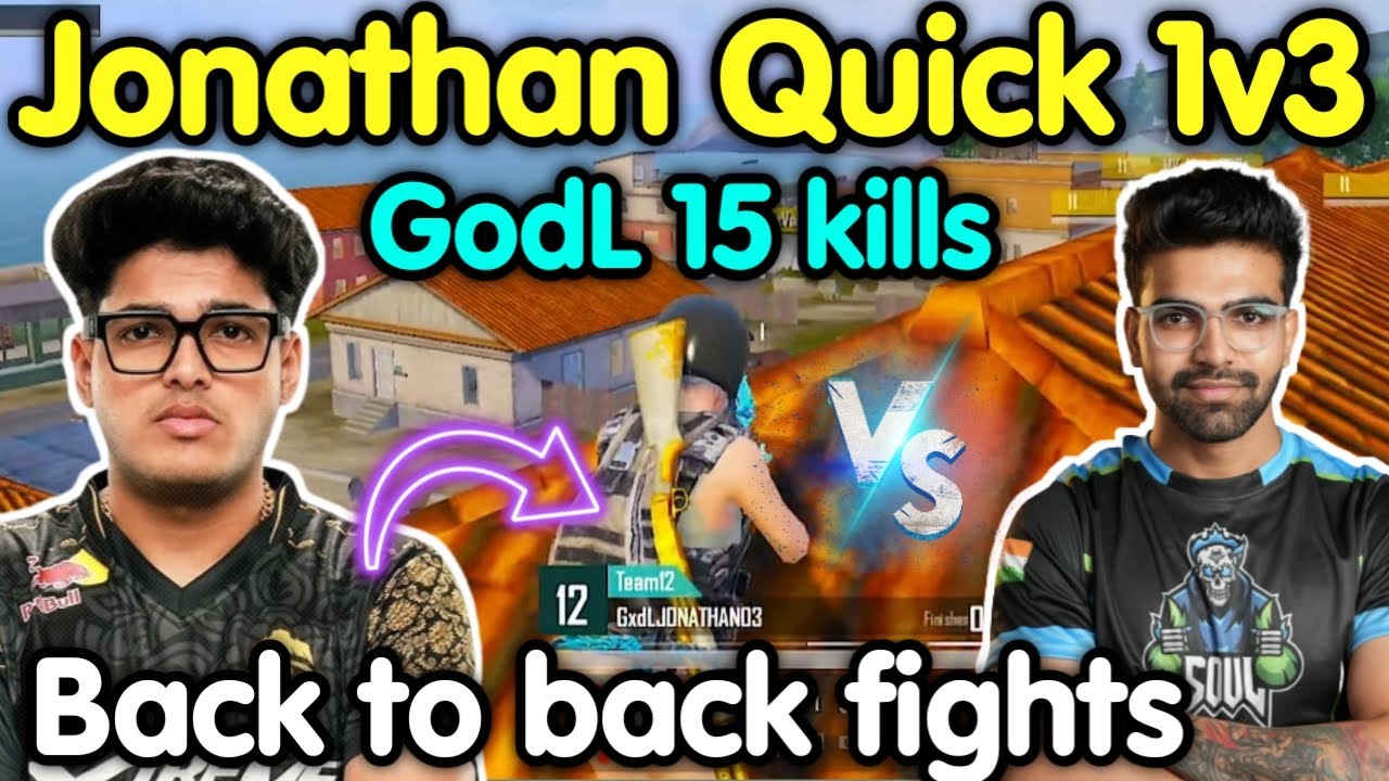 Jonathan pure 1v3 clutch 🥵 Godlike 15 kills domination 🇮🇳 - YouTube