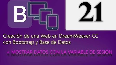 Cap 21 - Creación de una web en DreamWeaver CC con Bootstrap y Base de Datos