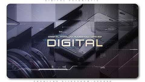 Digital Futuristic Parallax Slideshow Opener | After Effects Template | Video Displays
