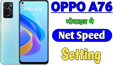Oppo A76 net speed show setting | How to Show Internet Speed in Oppo A76 mobile