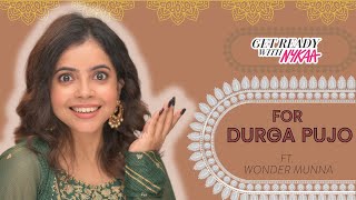 প্যান্ডেল হপিং-এর জন্য ফেস্টিভ মেকআপ Ft @WonderMunna | Durga Pujo Makeup Look | Get Ready with Nykaa