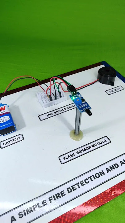 How to make a simple fire detection alarm project | best science project #shorts #youtubeshorts