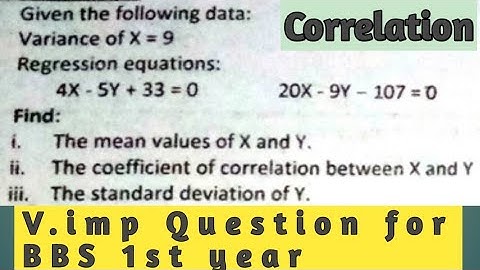 Correlation| Very Important Question for BBS 1st year Very Business Statistics Student | BP REGMI