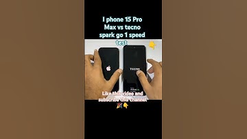 I phone 15 Pro Max vs tecno spark go 1 speed test #smartphones #trollface #shortvideos