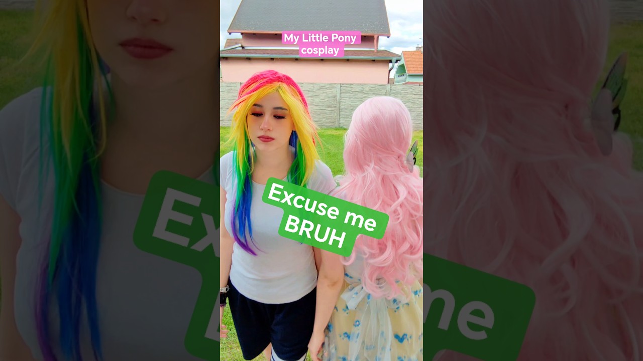Excuse me BRUH | Rainbow Dash & Fluttershy | My little Pony - Equestria Girls #cosplay #shorts #mlp