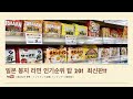 일본 봉지라면 인기순위 탑 20 (최신판)