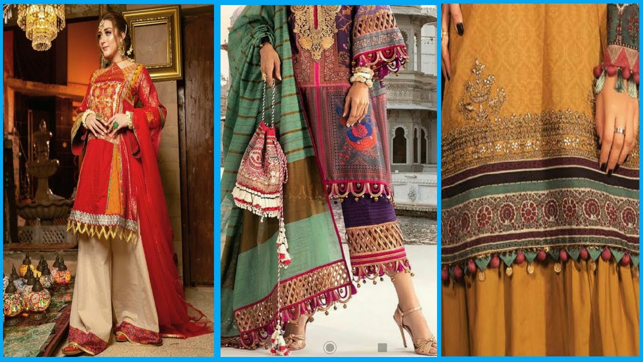 Stylish and elegant kameez daman designs for eid | Dress designing and ...