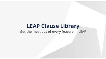 LEAP Webinar: Clause Library