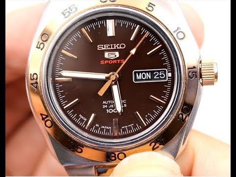 Đồng hồ Seiko 5 sport bản Nhật SRP244J1 có cót tay - YouTube