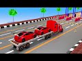 Sports Cars: Long Trucks Transporting Cars | Tollbooth checking | Cars videos for kids | Super Games