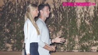 Patrick Schwarzenegger & Abby Champion Hold Hands While Arriving To Soho House In Malibu 5.26.16