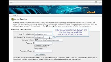 Learn about creating and managing addon domains