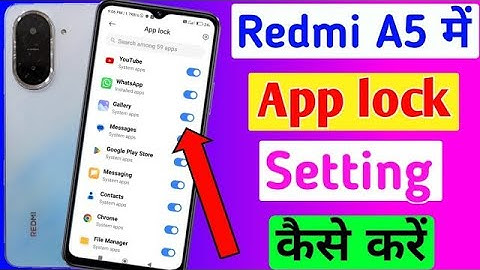 Redmi a5 me app lock kaise lagaye/how to lock apps in redmi a5 mobile me/app lock setting