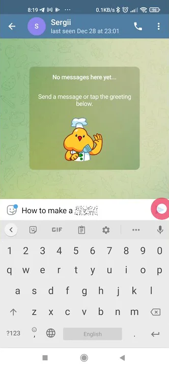 How to make spoiler in Telegram on Android