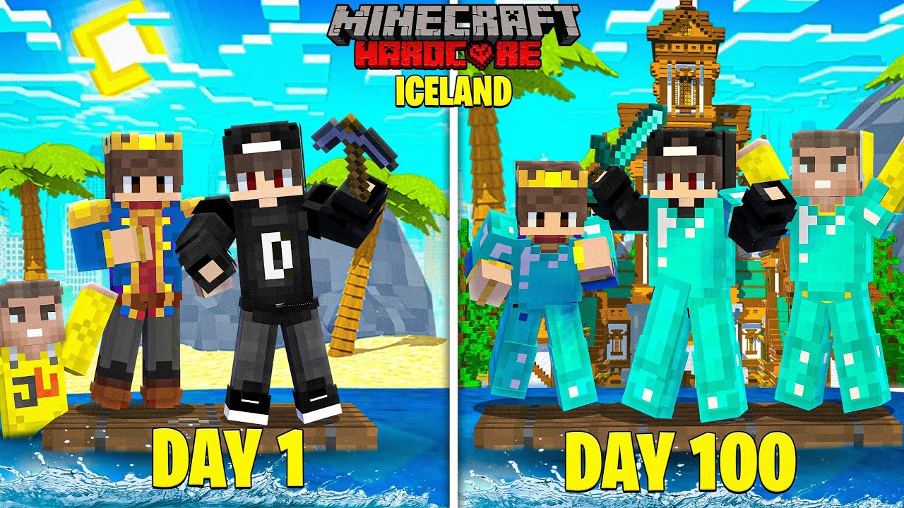 100 Days on ONE RAFT In Minecraft 😰 - YouTube