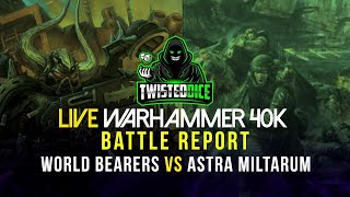 Warhammer 40k | Ark of Omens live Battle Report Chaos Space marines  vs  Astra Militarum 2000pts