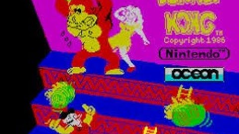 Donkey Kong ZX Spectrum 128K (1986) Ocean Software Full Walkthrough No Commentary