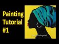 Pop Art Painting for Beginners | AFRICAN LADY #1 -