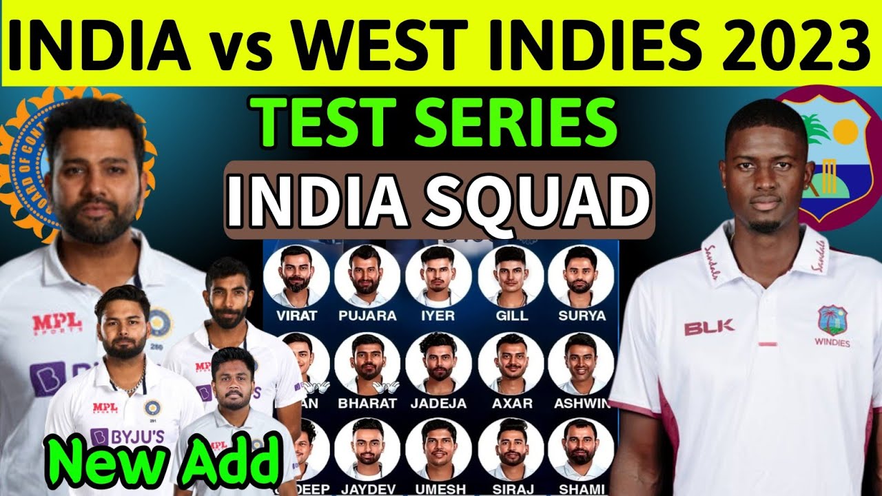 india west indies tour test squad