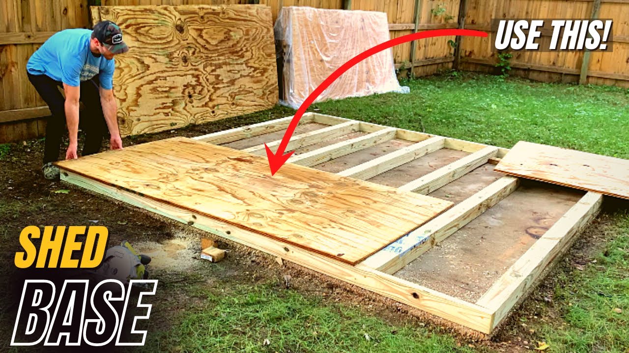 How To Build A Shed Floor DIY Shed Floor Base Construction Process 