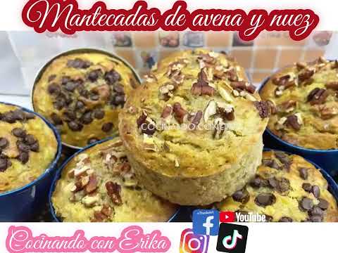 Mantecadas de Avena y Nuez / EN LATAS DE ATUN muy suaves y esponjosos