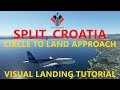 MSFS2020 | Circling Approach Tutorial - SPLIT in the flybywire A32NX with Replay! [VOR DME Visual]