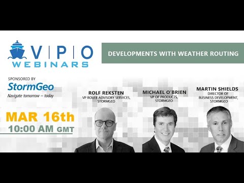 Developments with weather routing - Strategic power routing from StormGeo | VPO webinar