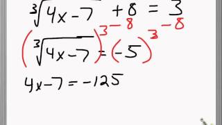 Solving radical equations example 4