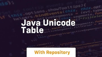 java unicode table