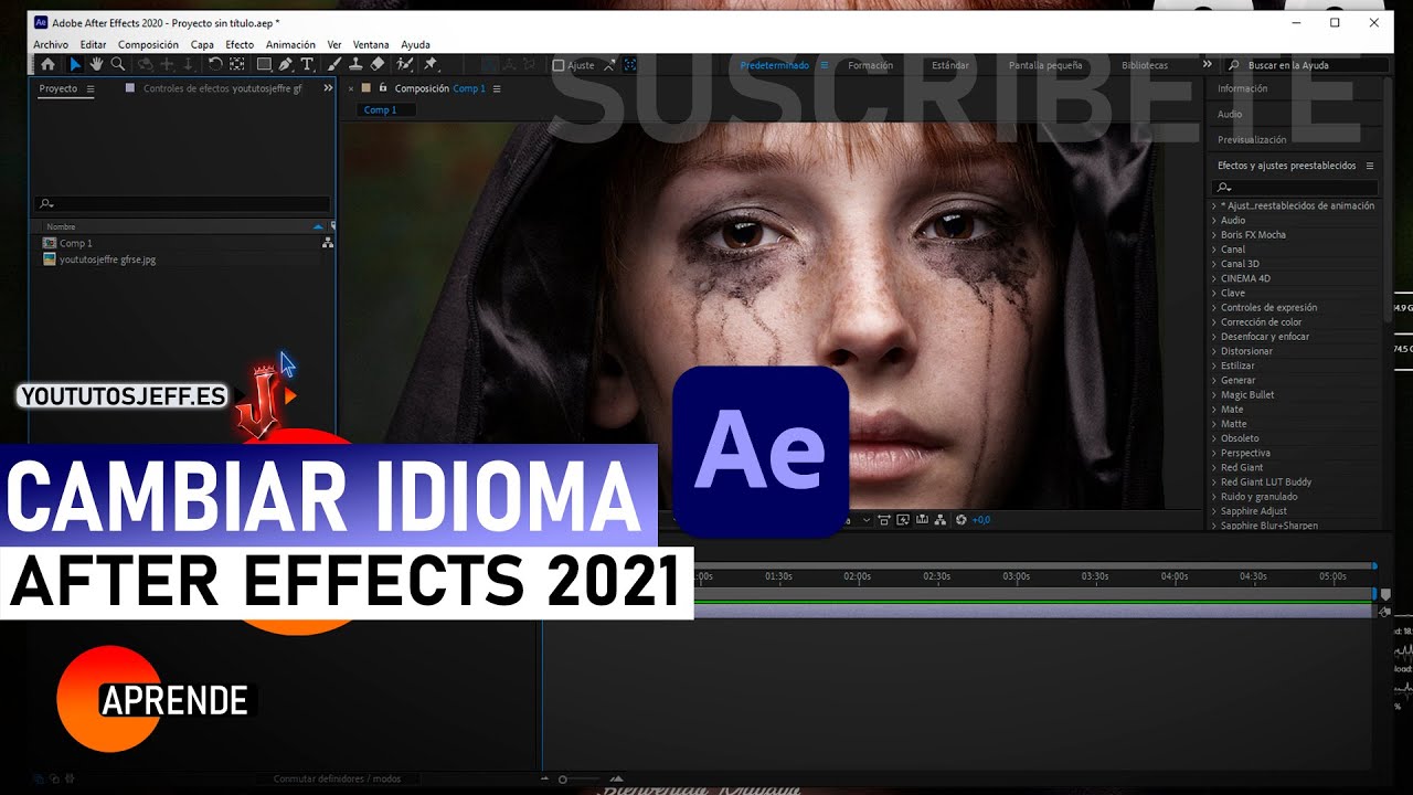 Cambiar Idioma After Effects CC - YouTube