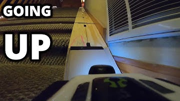 SCX24 FPV Indoor Course SECOND FLOOR RAMP first successful attempt..!!!
