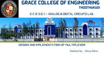 GRACE COE ECE EC8361 ADC Lab   Ex 13a Design and implementation of Multiplexer using logic gates