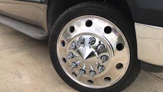 24” Dually Wheels Direct bolt on w/ 10 lug simulator Spikes