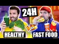 ON MANGE FAST FOOD VS HEALTHY PENDANT 24H - CARL IS COOKING